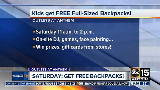 Get FREE backpacks on Saturday