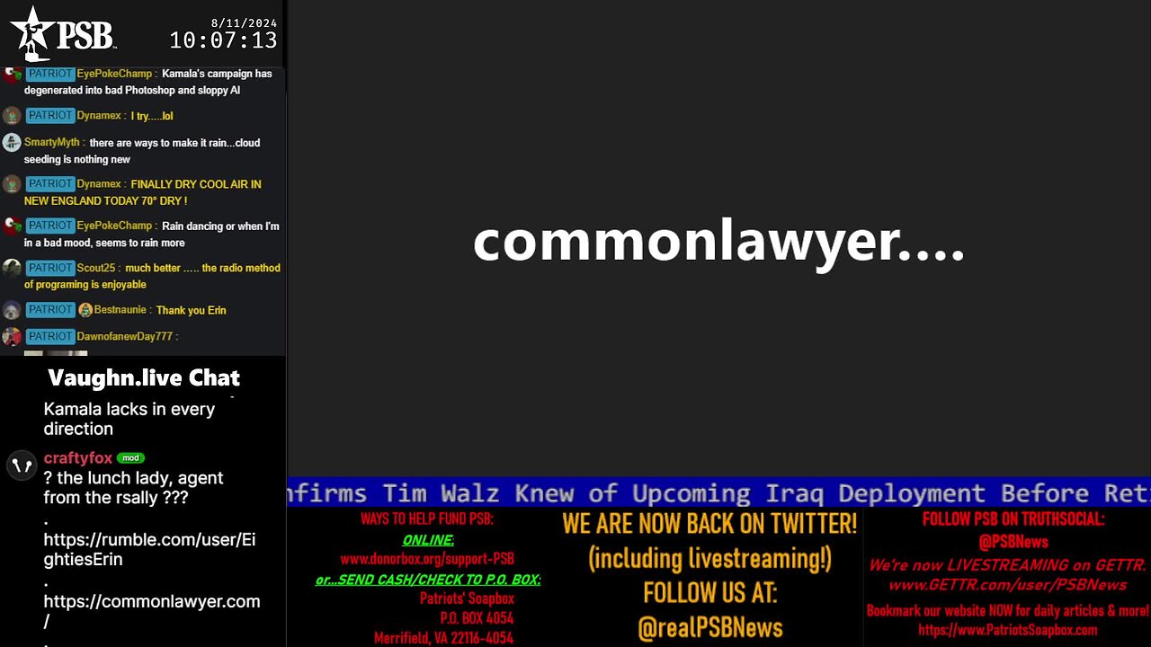 2024-08-11 10:00 EDT - A Common Lawyer Comments: with Brent Winters