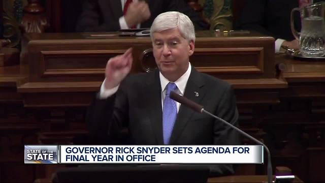 Michigan Governor Rick Snyder gives his final State of the State speech