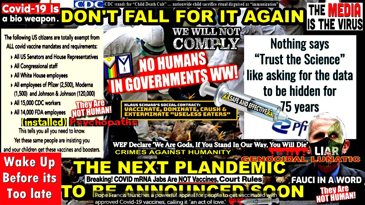 THE FAKE BIRD FLU PANDEMIC WILL SOON BE ANNOUNCED AND MANDATORY POISON VACCINES WILL BE MANDATORY