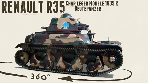 Renault R35 Light tank - Walkaround - Saumur Tank Museum.