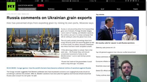 Russia comments on Ukrainian grain exports