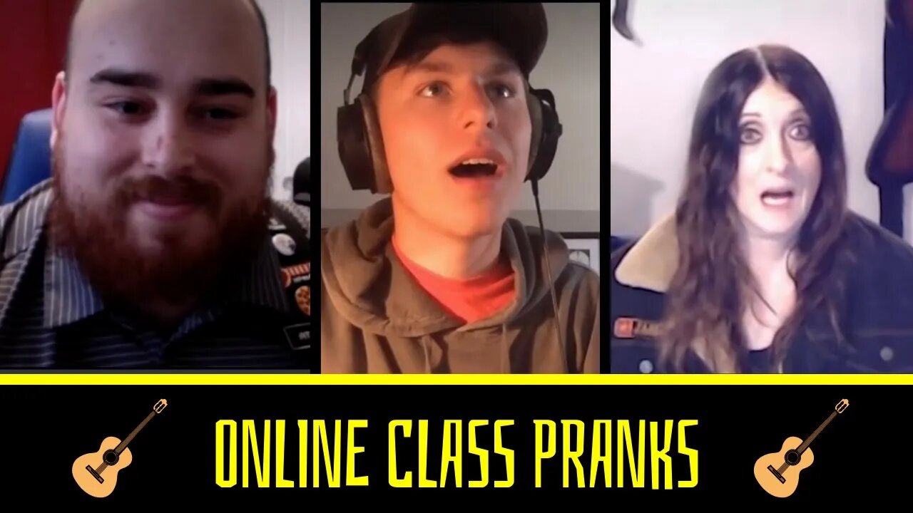 ONLINE GUITAR CLASS PRANKS - PEOPLE REACTIONS