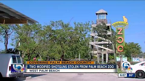 Shotguns stolen from Palm Beach Zoo