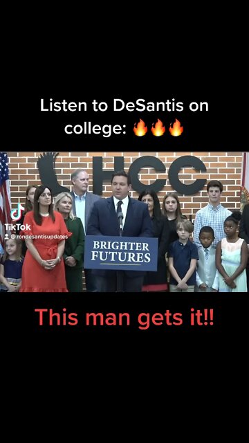Listen to Ron DeSantis on college: 🔥🔥🔥 Biden Trump