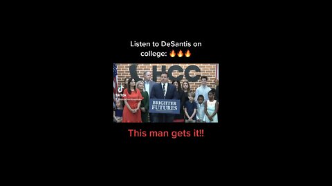 Listen to Ron DeSantis on college: 🔥🔥🔥 Biden Trump