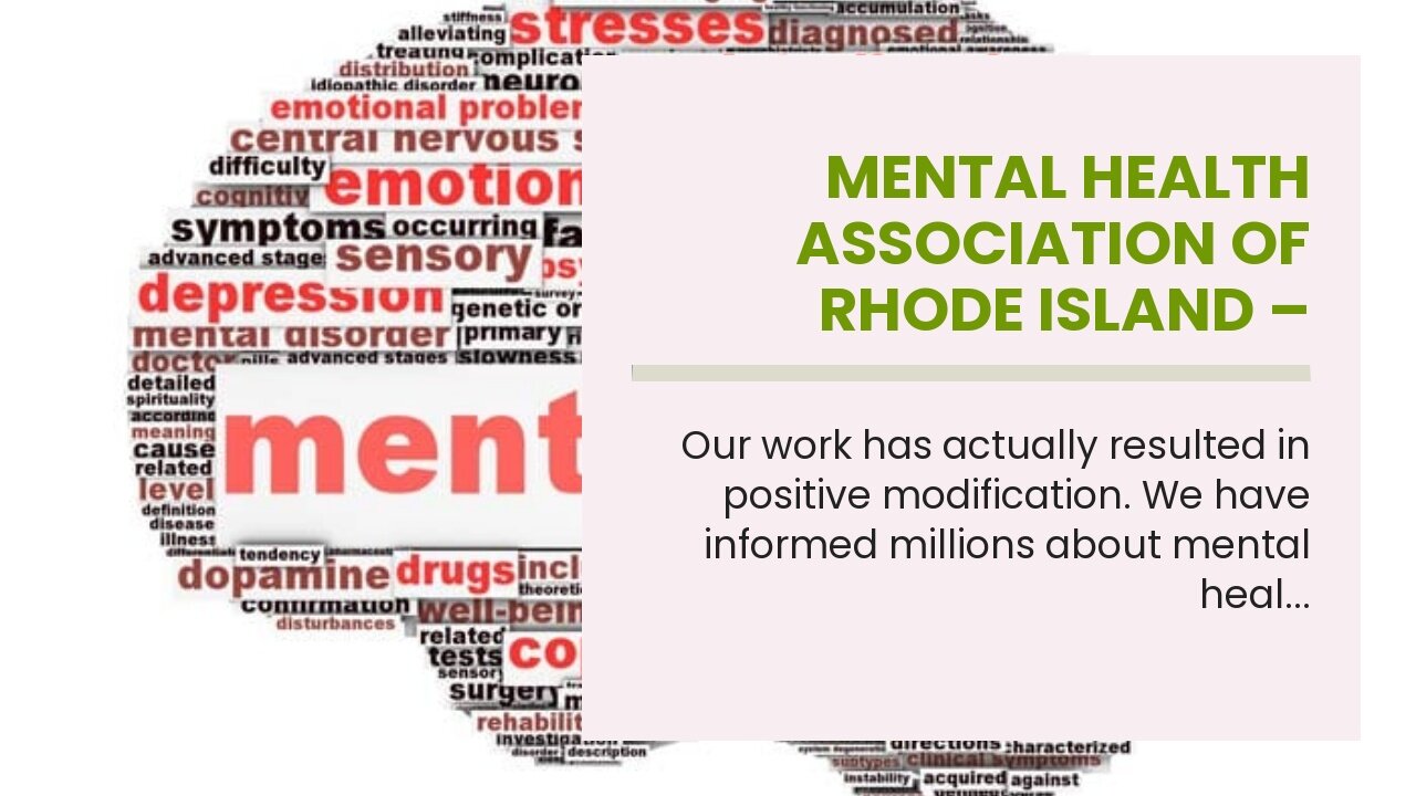 Mental Health Association of Rhode Island – Promote mental Fundamentals Explained