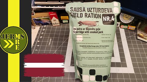 2022 Latvian Combat Ration Menu 4 Pea Porridge with Smoked Pork MRE Review