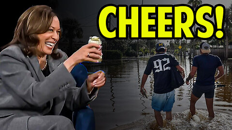 SMASHED! Kamala Chugs Beer with Colbert While Hurricanes Devastate American Voters