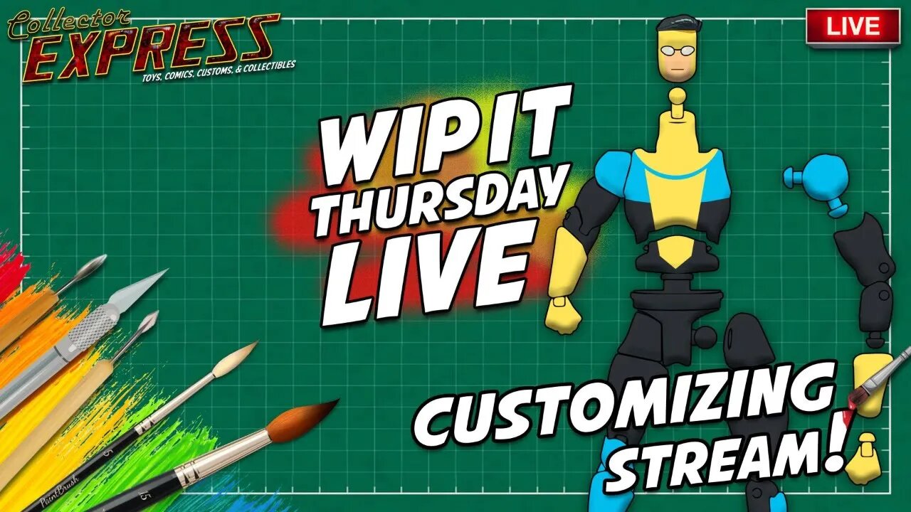 Customizing Action Figures - WIP IT Thursday Live - Episode #5 - Painting, Sculpting, and More!