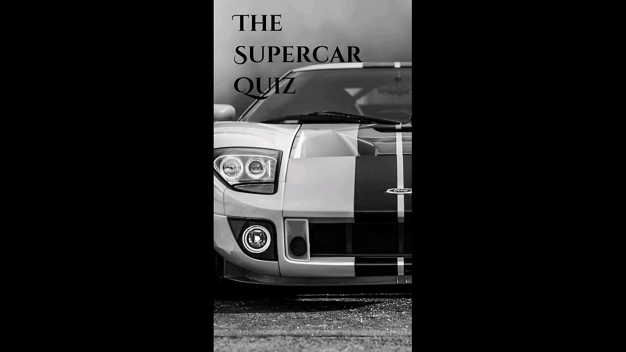 The Supercar Quiz