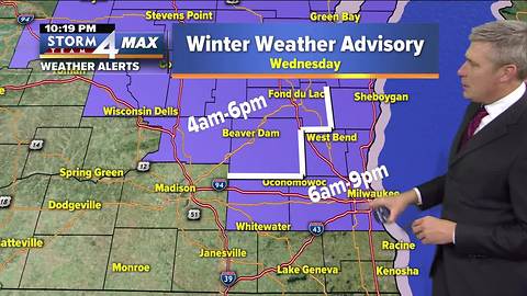 Winter Weather Advisory issues for the area overnight