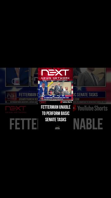 Fetterman Unable To Perform Basic Senate Tasks #shorts