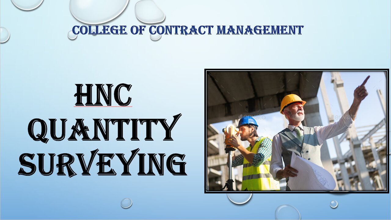 HNC Quantity Surveying