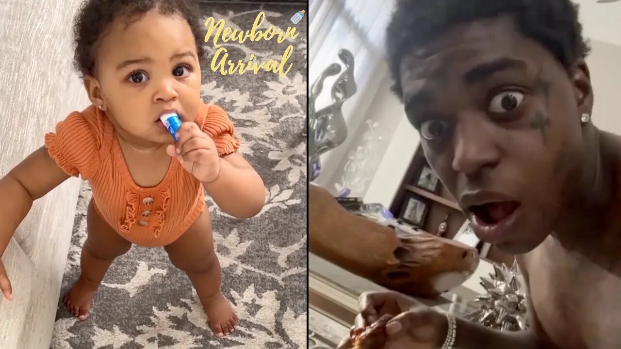 Kodak Black's Daughter Yuri Begins To Stand On Her Own During Daddy Duty! 🚶🏾‍♀️