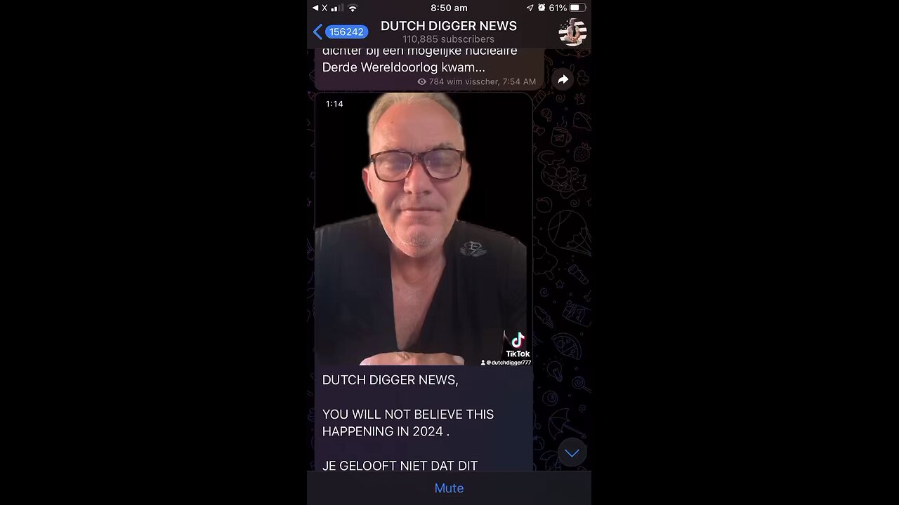 Dutch Digger Telegram : people get arrested for eating sandwich