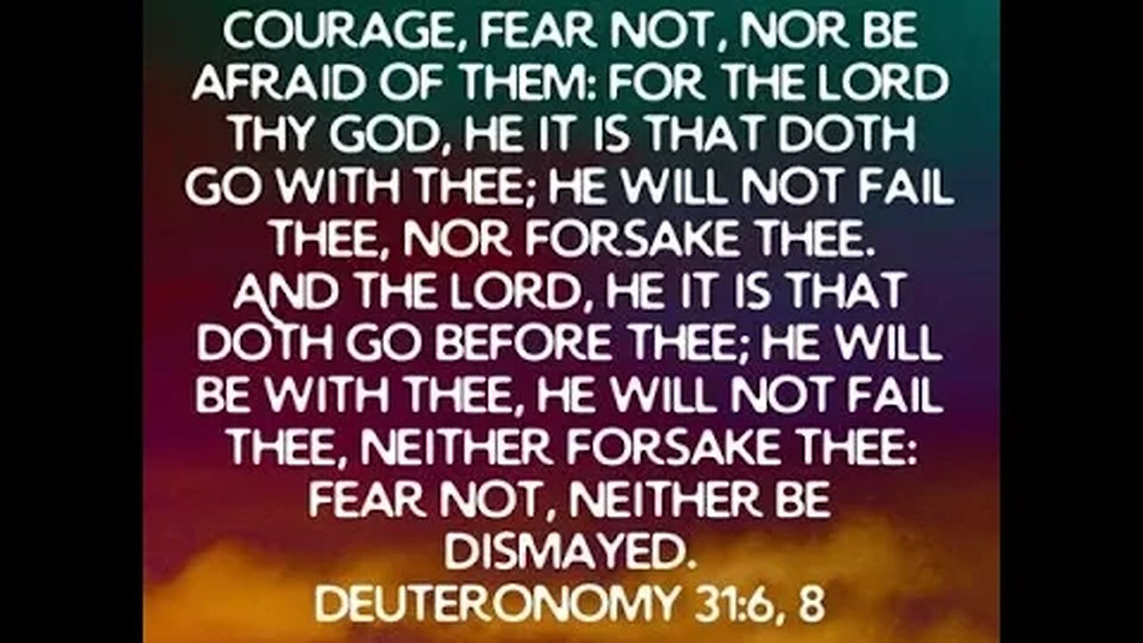 Deuteronomy 31:6 Scripture Memory Verse (4/15/22) Pastor Greg Tyra