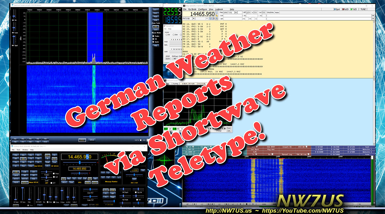 German Teletype (RTTY) Weather on HF (Shortwave) Radio - DDH9 - 20240623 22:33UTC