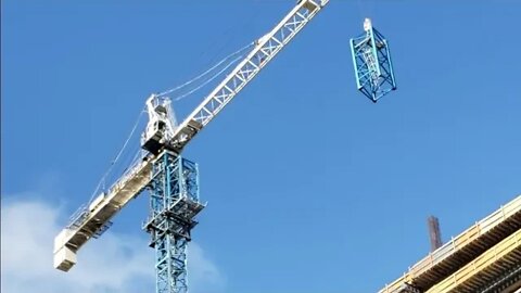 Update on Mystery Building! This Crane is Building Itself 80ft Higher Today!