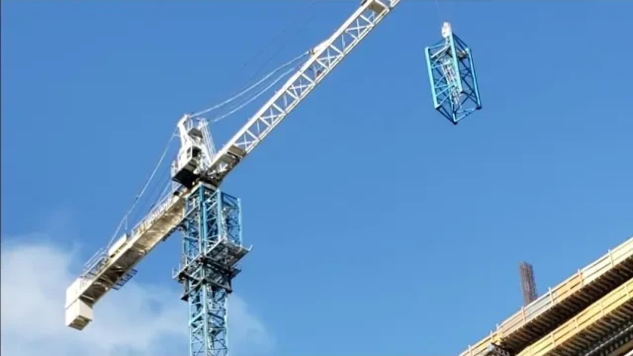 Update on Mystery Building! This Crane is Building Itself 80ft Higher Today!