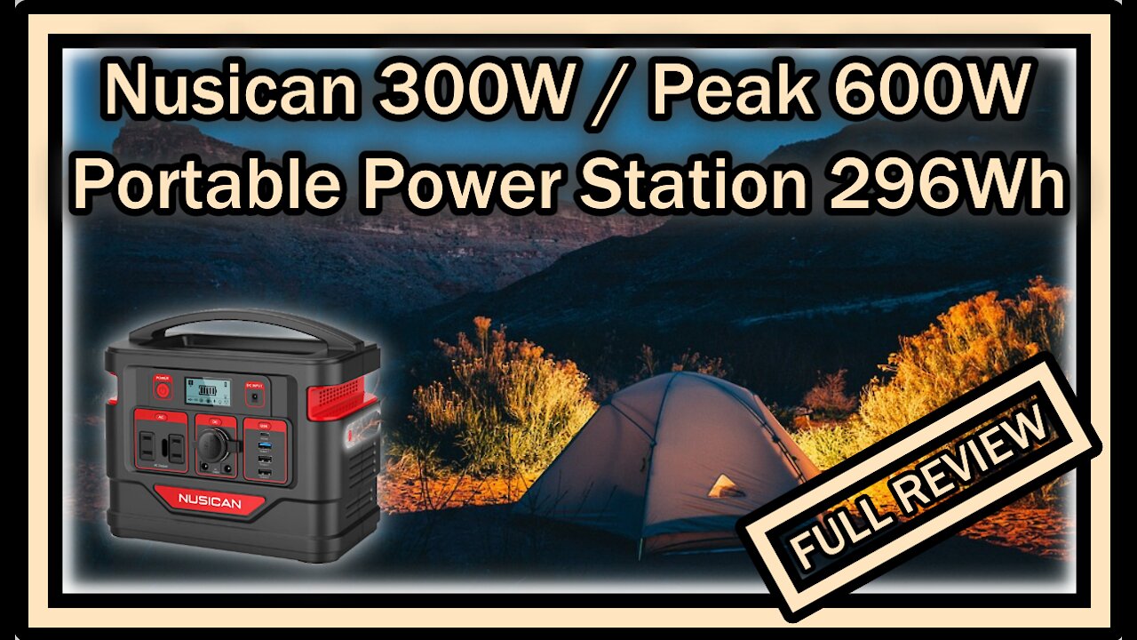 Nusican 300W (Peak 600W) Portable Power Station (BP301S) 296Wh 110V Solar USB QC PD 45W FULL REVIEW