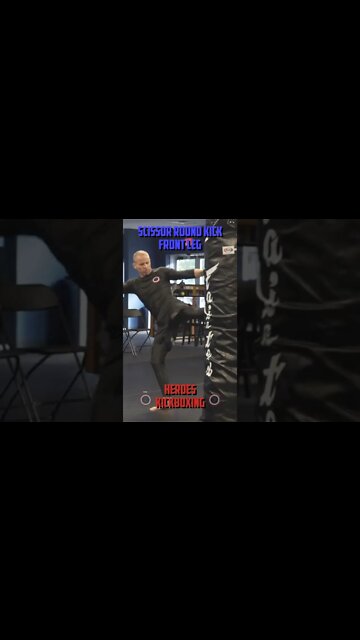 Heroes Training Center | Kickboxing & MMA - Scissor Round Kick - Front | #Shorts