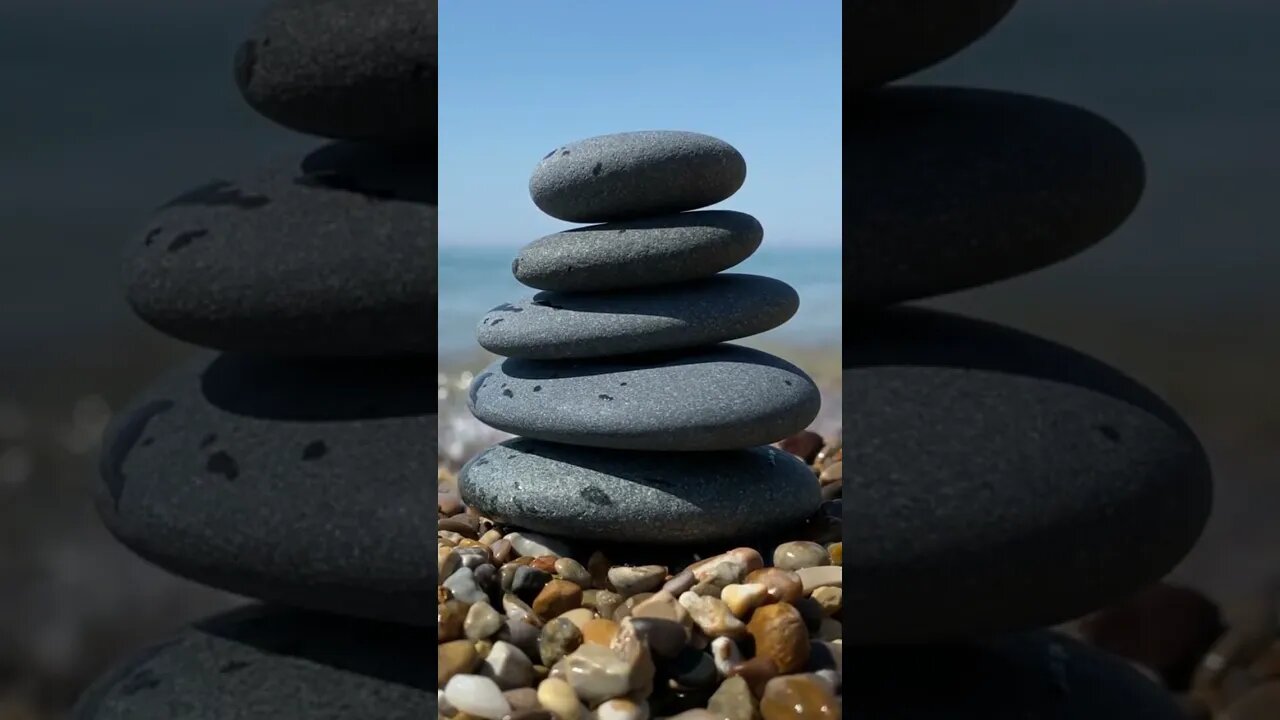 Balancing Rocks On The Beach