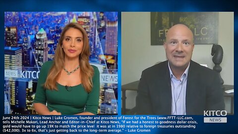 Gold | “If we had a dollar crisis, gold would have to go up 19X to match the price level it was at in 1980 relative to foreign treasuries outstanding ($42K). 3x to 6x, that’s just getting back to long-term avg.” - Luke Gromen