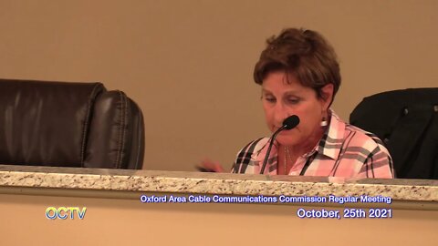 Oxford Area Cable Communications Commission Meeting October, 25th 2021