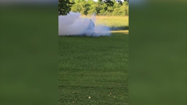 Smoke Comes Out Of A Lawn Mower