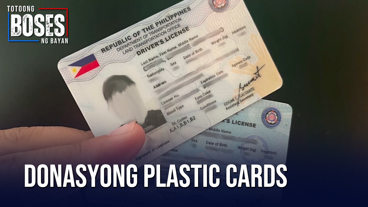 Donasyon ng isang pribadong grupo na 4-M plastic cards para sa lisensya, kinansela ng LTO