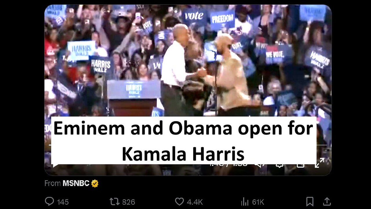 Eminem campaign with Obama for Kamala Harris