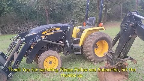 Working on the Backhoe Tractor and the new Lean to off the mini barn.