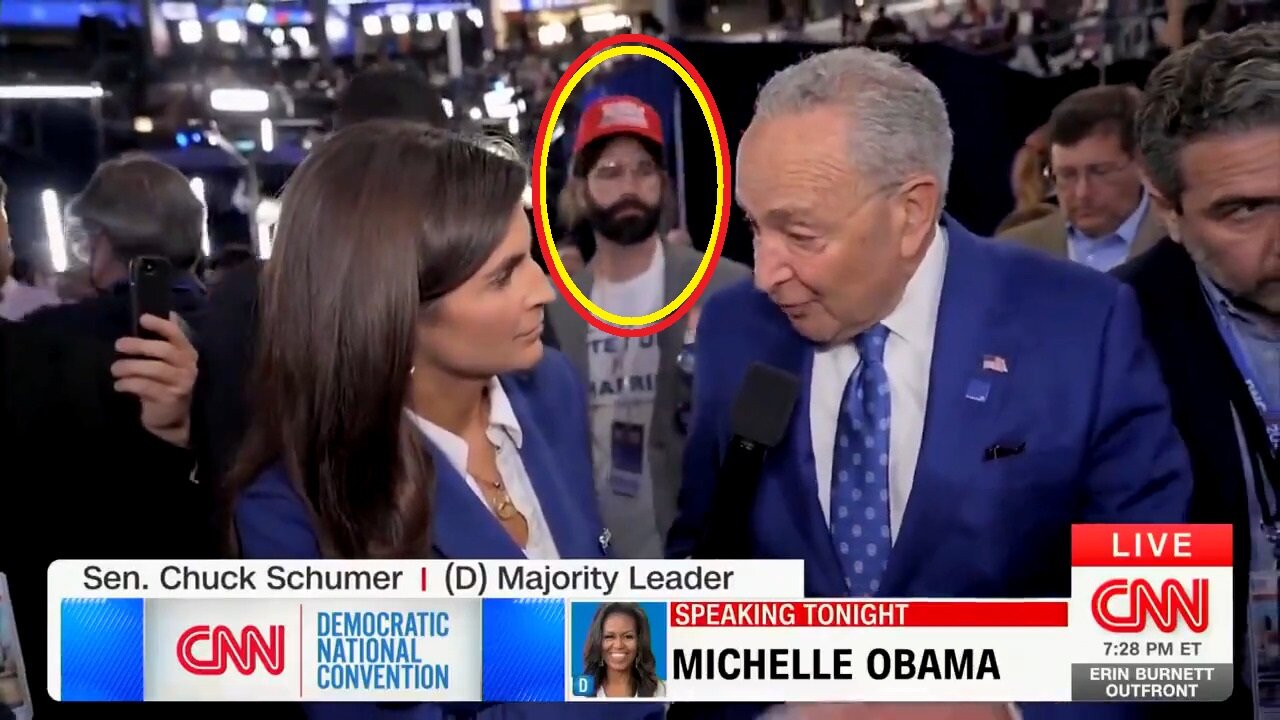 Matt Walsh Disguises Himself At The DNC, Photobombs Chuck Schumer