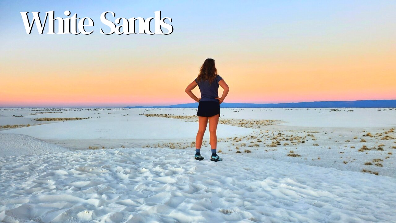 Exploring White Sands National Park in crisp December and camping next to a waste water pond!!!!!!!!