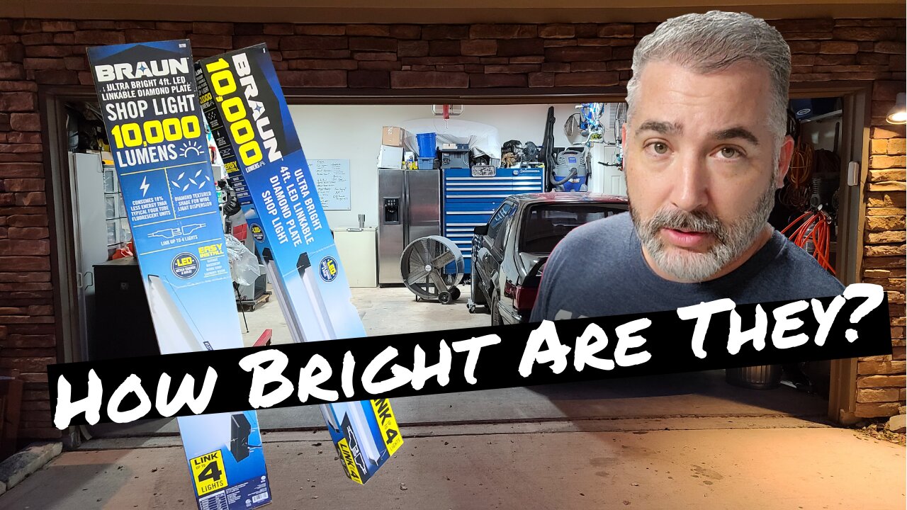 Harbor Freight 10,000 Lumen Braun Linkable Shop Lights - How Bright Are They?