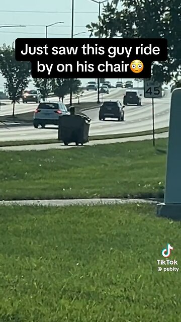 A Guy Rides By On His Motorized Recliner?!! 😂