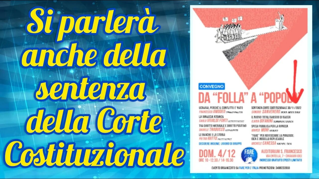 4 Dicembre 2022 - Chiavari (GE) - Convegno "Da folla a popolo"