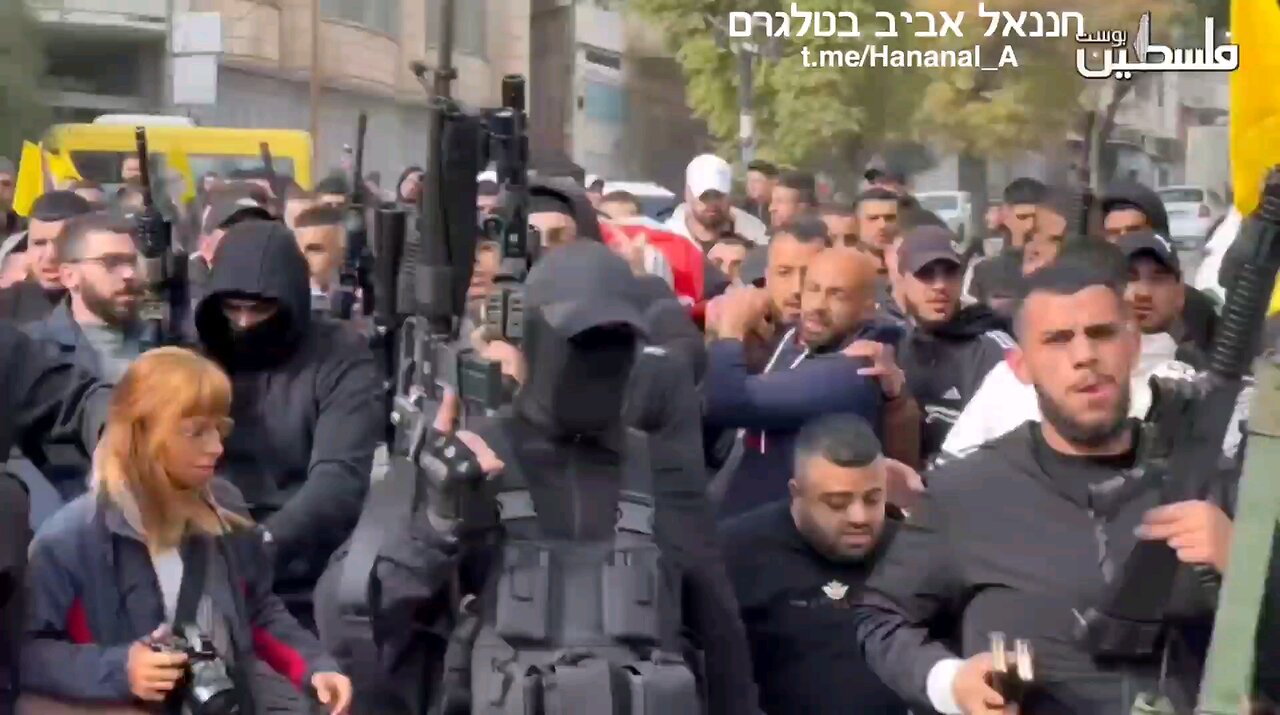 An official funeral for a Terrorist in Shkhem (Nablus), Israel. Would you allow this in your city?