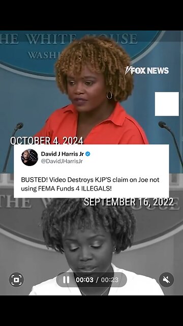 BUSTED!! Video Destroys KJP's Claim on Joe Biden NO Using FEMA Funds For Illegal Immigrants!! (CC)