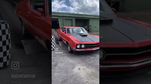 Burnout in a 1970 Torino Super Cobra Jet