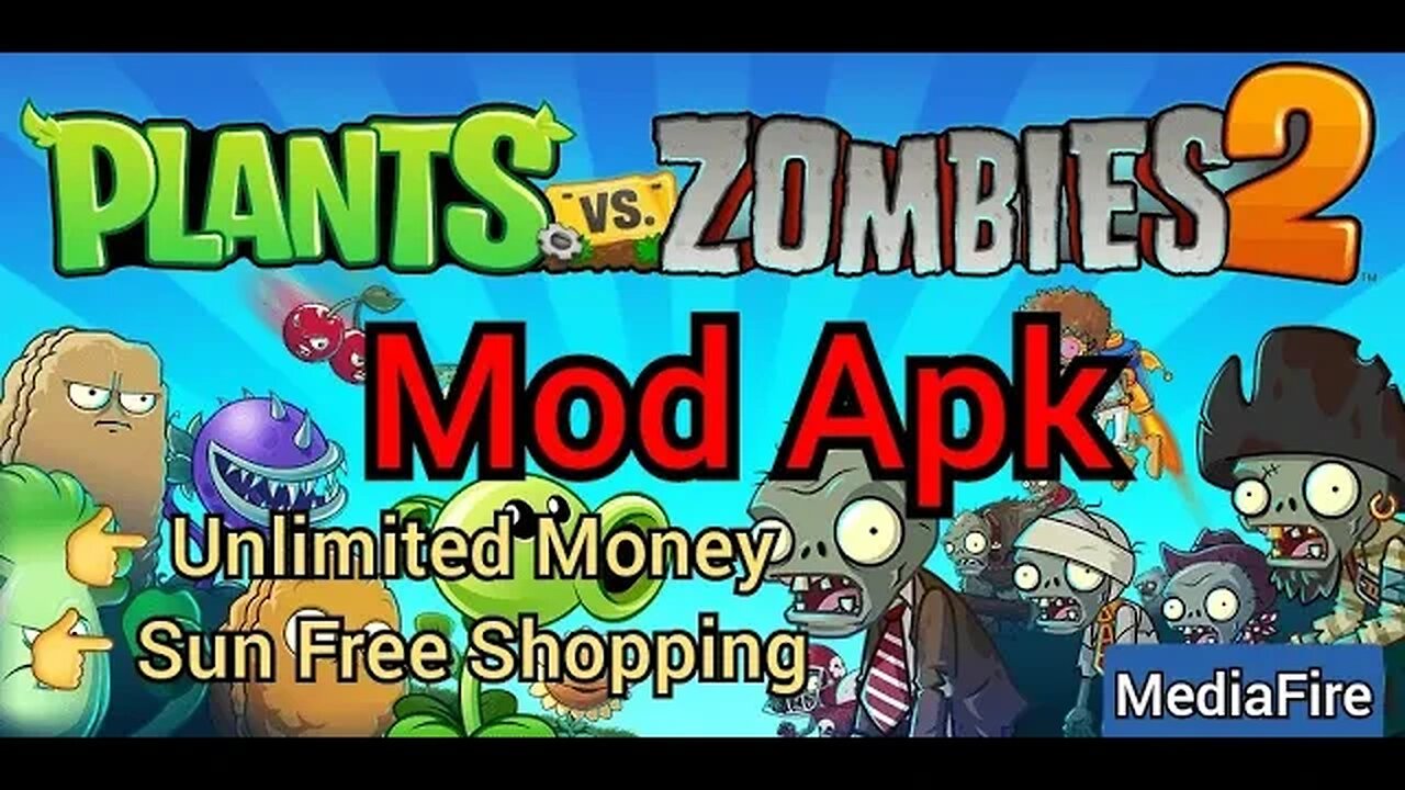 Plants vs Zombies 2 Mod Apk 10.7.1 (Unlimited Money & Sun Free Shopping)