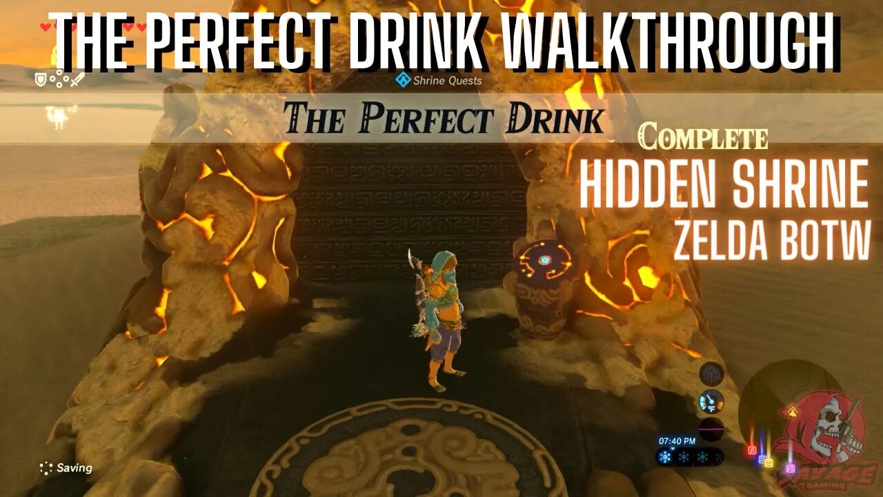 THE PERFECT DRINK SIDE QUEST WALKTHROUGH HIDDEN SHRINE MISAE SUMA'S BLESSING ZELDA BOTW