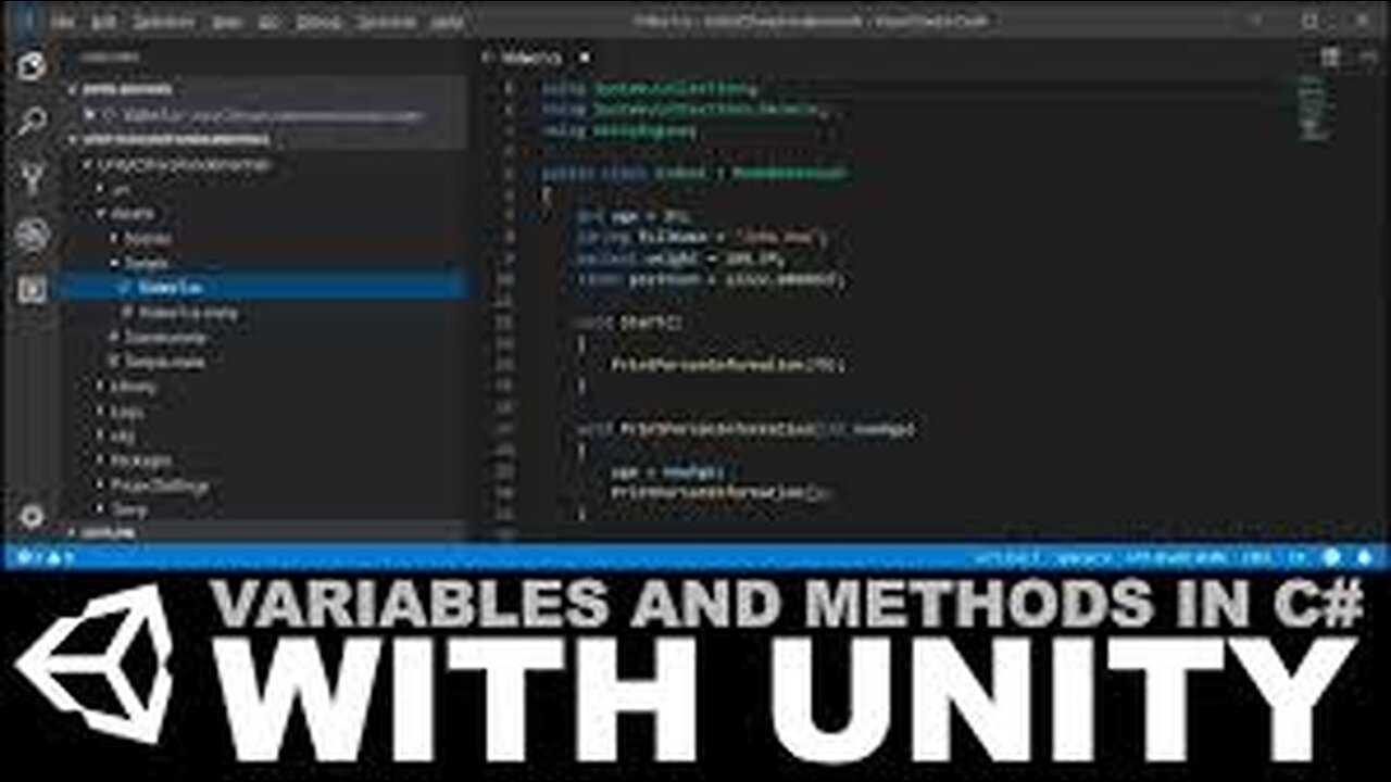 Unity project: Setting up Variables