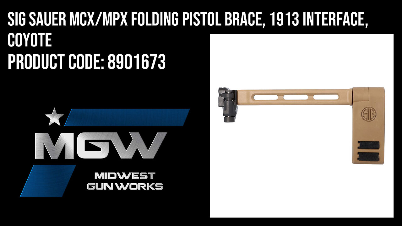 Sig Sauer MCX/MPX Folding Pistol Brace, 1913 Interface, Coyote - 8901673