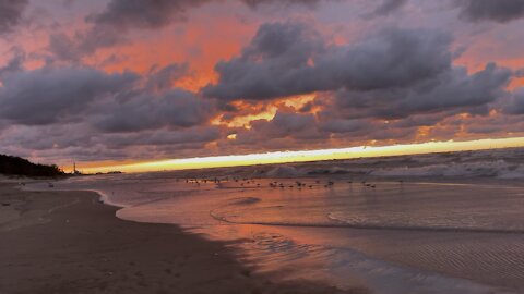 OUTRAGEOUS SUNSEt, wind, waves Indiana Dunes State Park