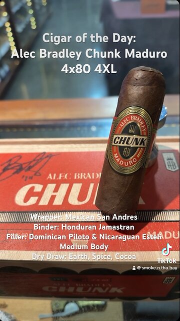 Alec Bradley Chunk Maduro 4x80 4XL #Shorts #Short #CigarOfTheDay #CigarReview #Cigars