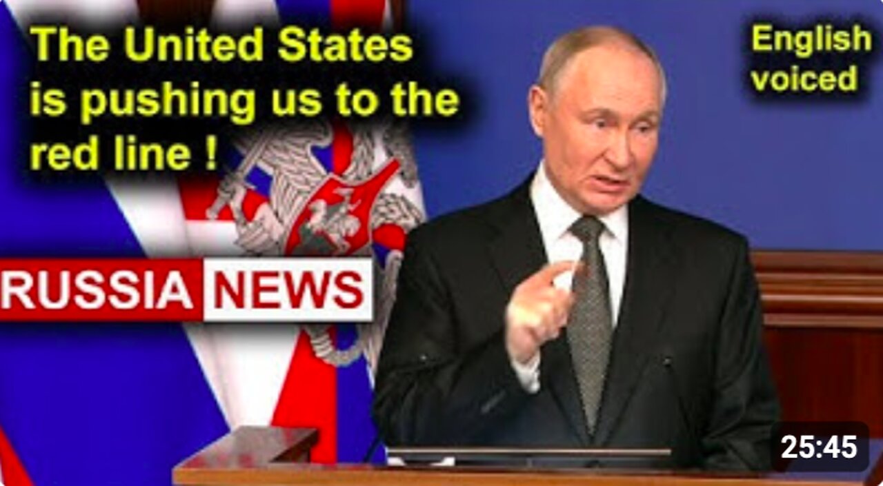 The United States is pushing us to the red line! Putin