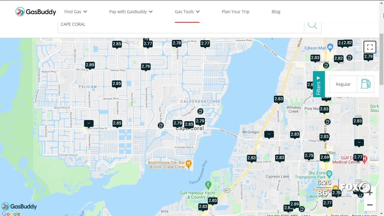 Gas prices in Southwest Florida