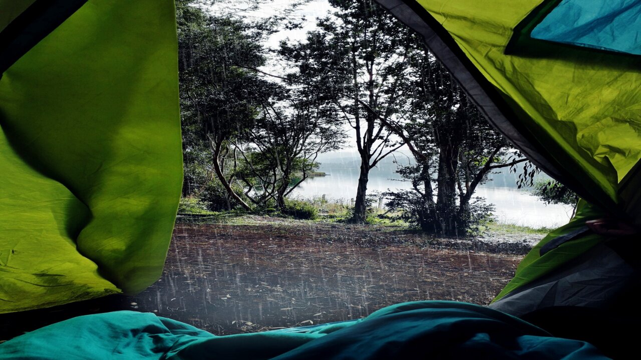 Ambient Rain Sound On Tent